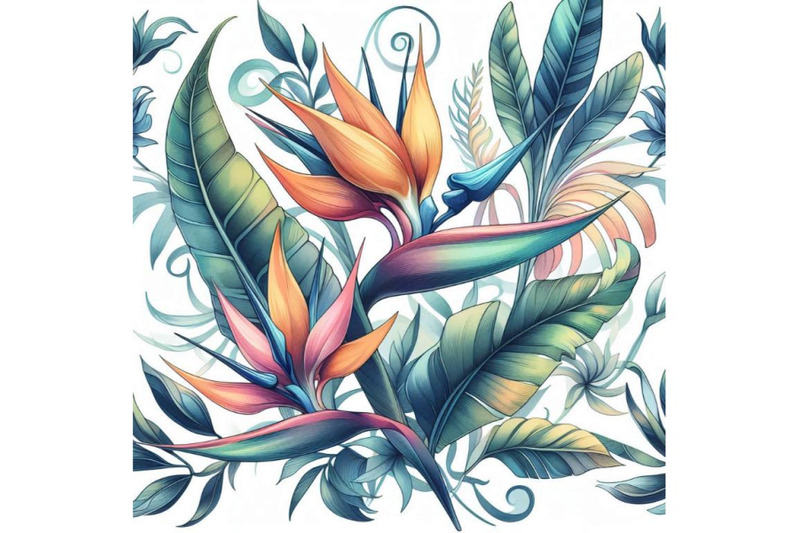 watercolor-tropical-seamless-pattern-with-bird-of-para