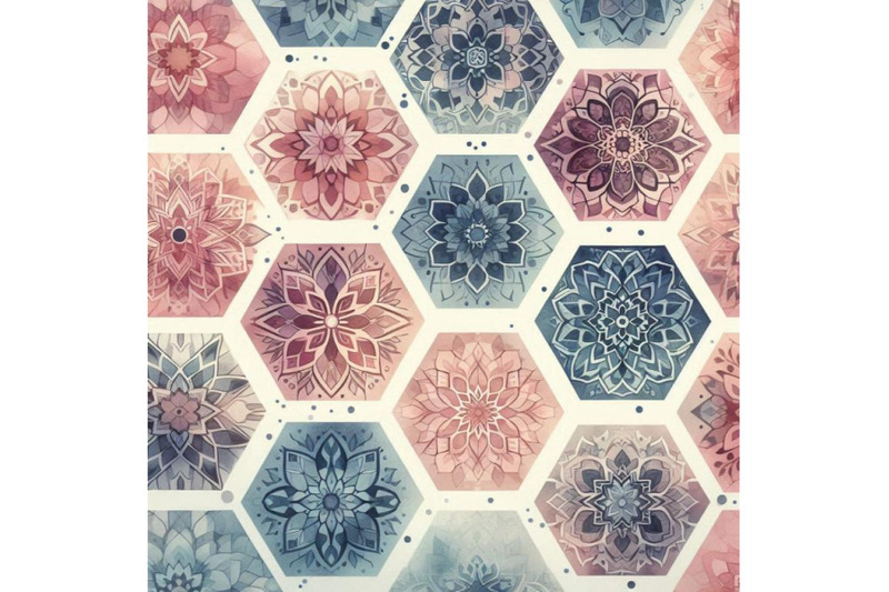 watercolor-hexagon-seamless-pattern