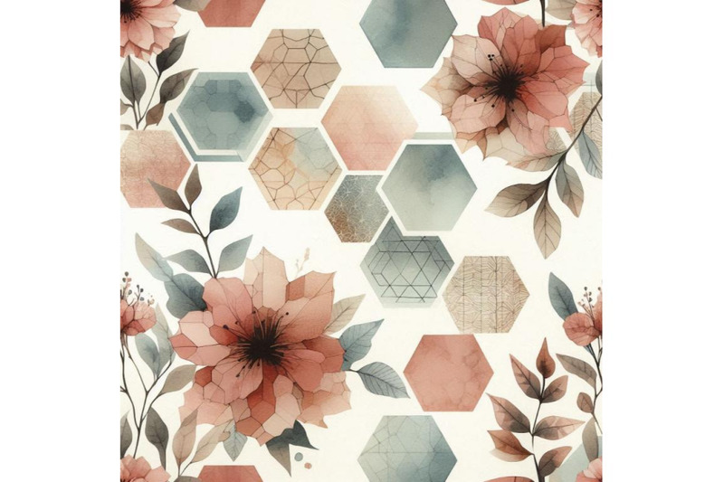 watercolor-hexagon-seamless-pattern