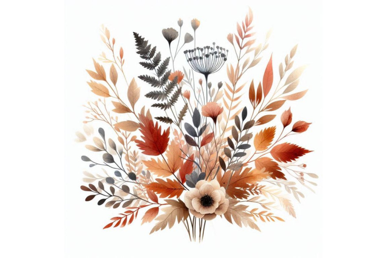 autumn-watercolor-floral-arrangement