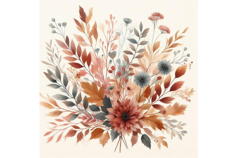 autumn-watercolor-floral-arrangement