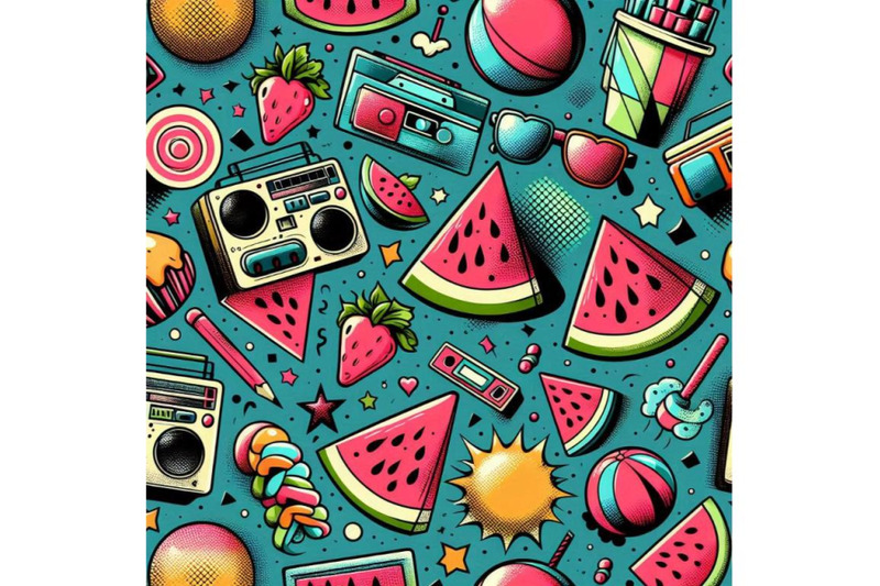 pop-art-watercolor-seamless-pattern-with-watermelon