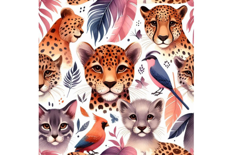 cool-trendy-african-animals-seamless-pattern-watercol