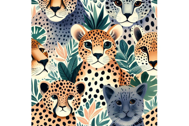 cool-trendy-african-animals-seamless-pattern-watercol