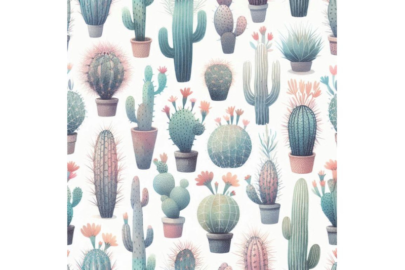 watercolor-seamless-cactus-pattern