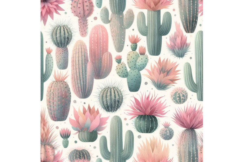 watercolor-seamless-cactus-pattern