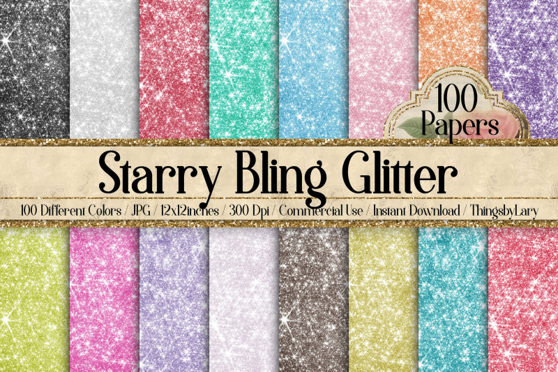 100-starry-bling-glitter-digital-papers