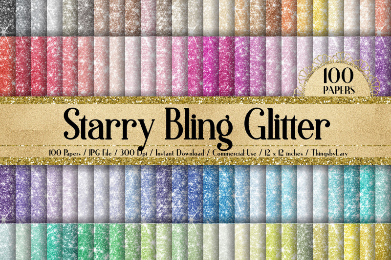 100-starry-bling-glitter-digital-papers