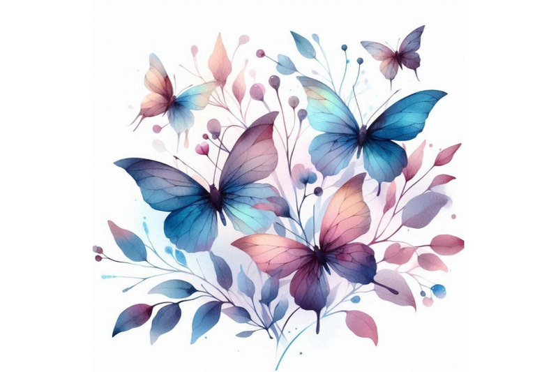 beautiful-watercolor-butterflies