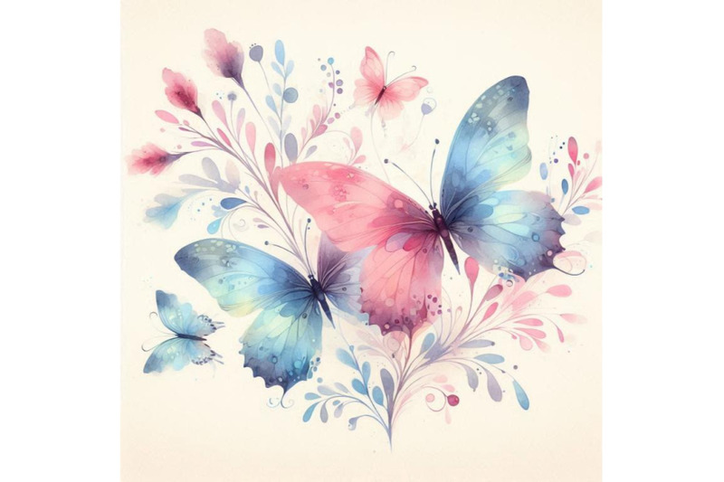 beautiful-watercolor-butterflies