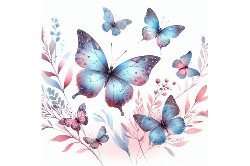 beautiful-watercolor-butterflies