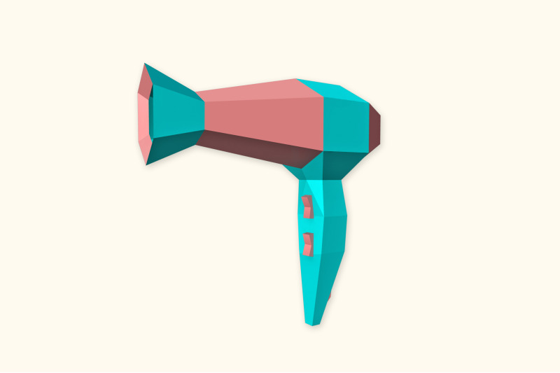 diy-hair-dryer-3d-papercraft