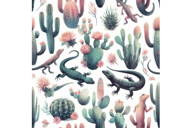 watercolor-seamless-cactus-pattern-with-lizards