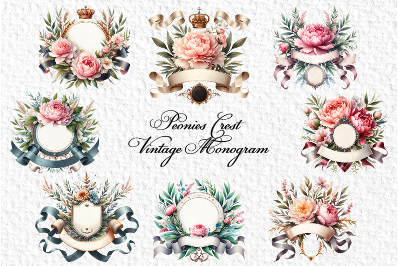 peonies-crest-vintage-monogram