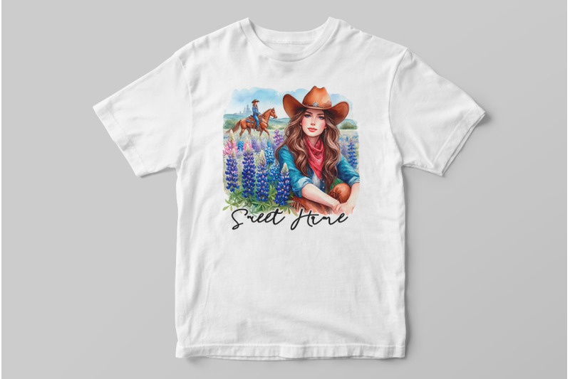 bluebonnet-lupines-cowboy-girl-bike