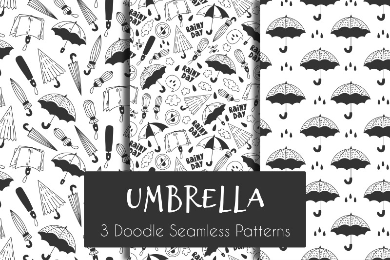 umbrella-doodle-seamless-patterns