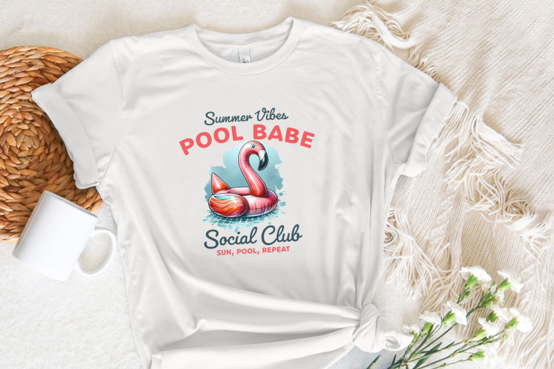 cute-pool-babe-png-summer-sublimation-design-beach-vibes-flamingo-swimming-ring-retro-summer-png-social-club-trendy-shirt-print