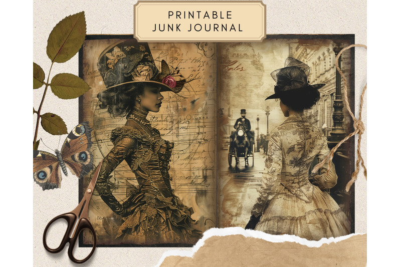 vintage-afro-girl-junk-journal-kit-with-printable-journaling-pages