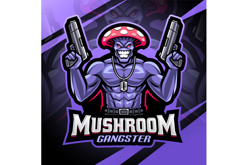 mushroom-gangster-esport-mascot-logo-design