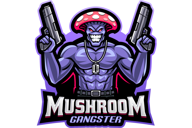 mushroom-gangster-esport-mascot-logo-design