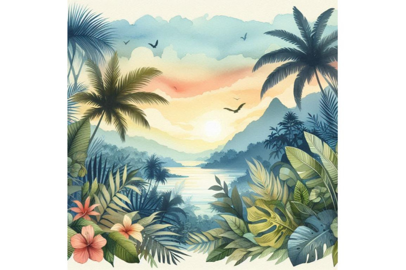 watercolor-tropical-background