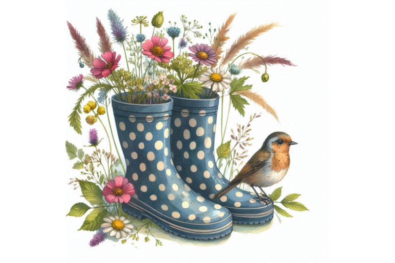 watercolor-polka-dot-rubber-boots-with-meadow-her