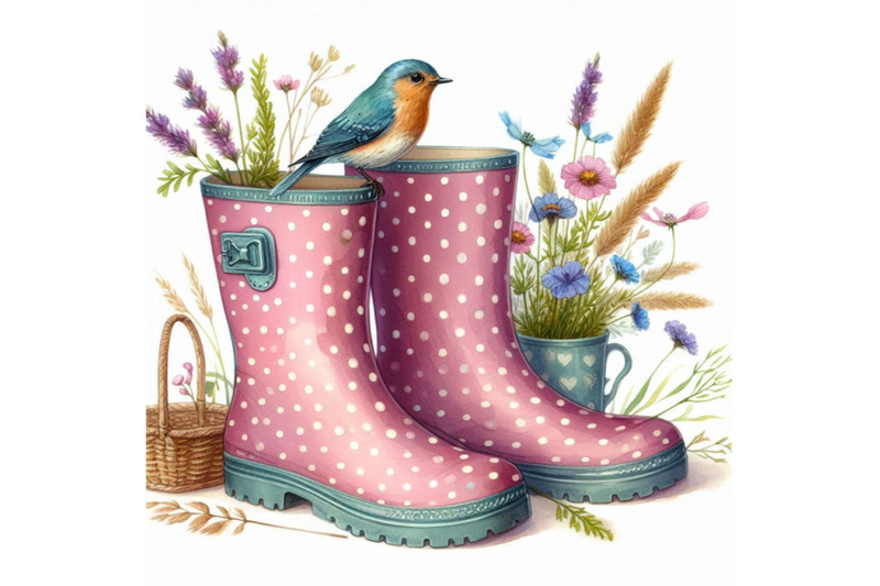 watercolor-polka-dot-rubber-boots-with-meadow-her