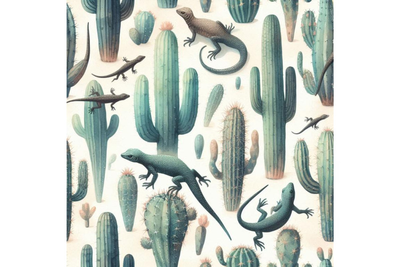 watercolor-seamless-cactus-pattern-with-lizards