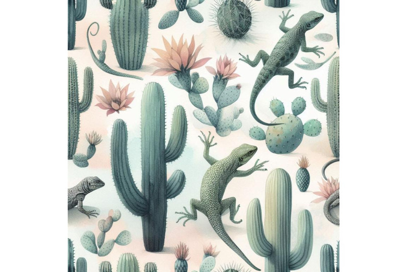 watercolor-seamless-cactus-pattern-with-lizards