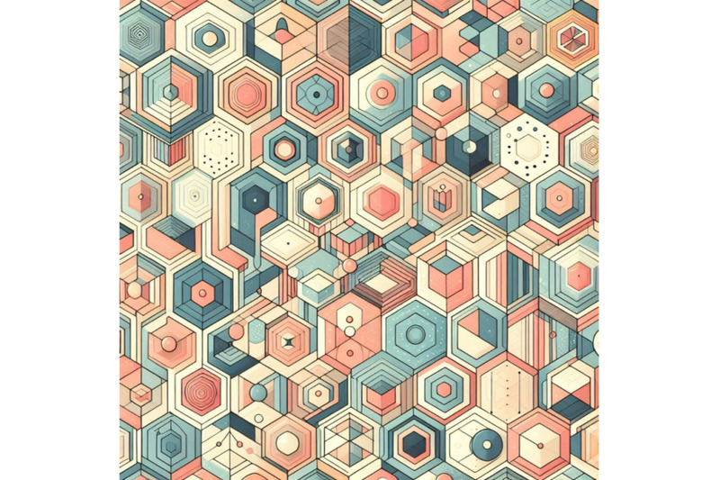 abstract-summer-hexagon-shapes-seamless-pattern