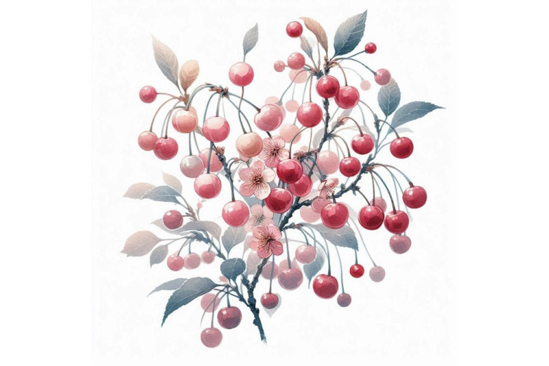 winter-cherry-watercolor-illustration