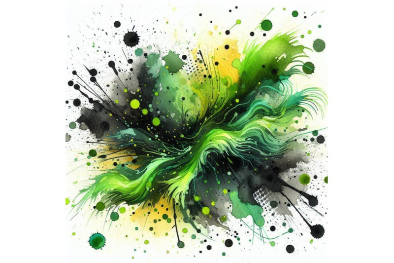 a-green-paint-splatter