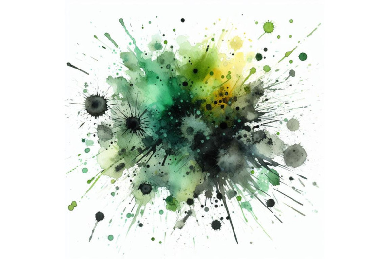 a-green-paint-splatter