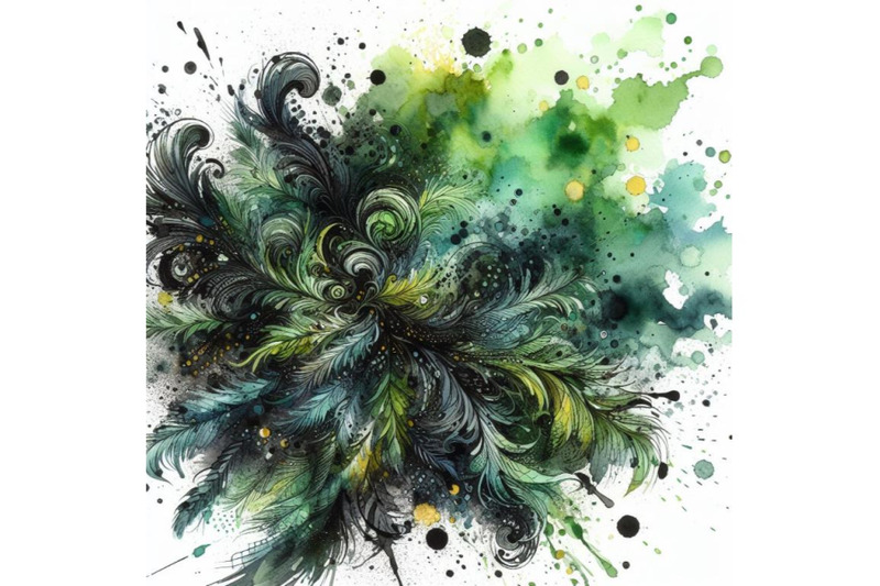 a-green-paint-splatter