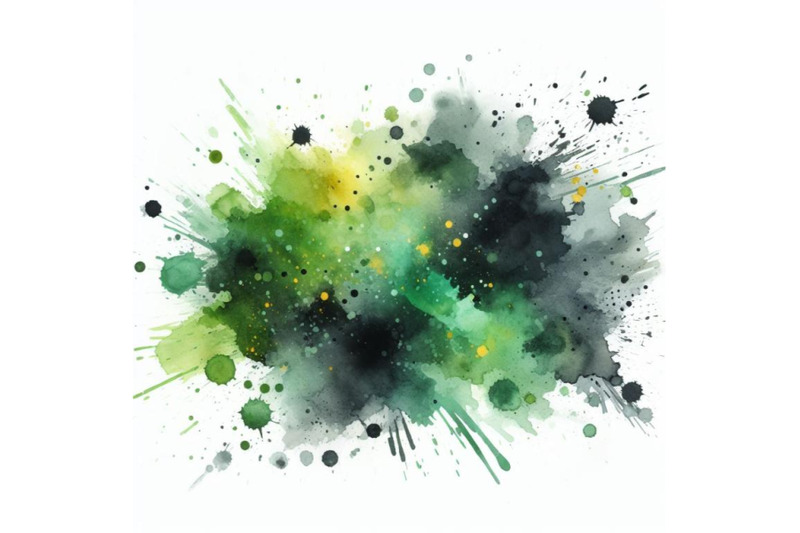 a-green-paint-splatter