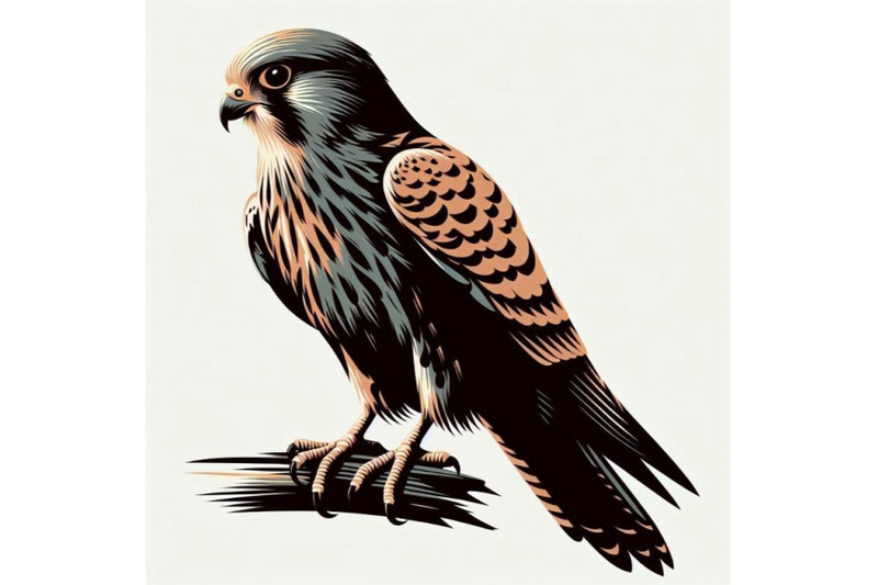 kestrel-isolated-on-white-background