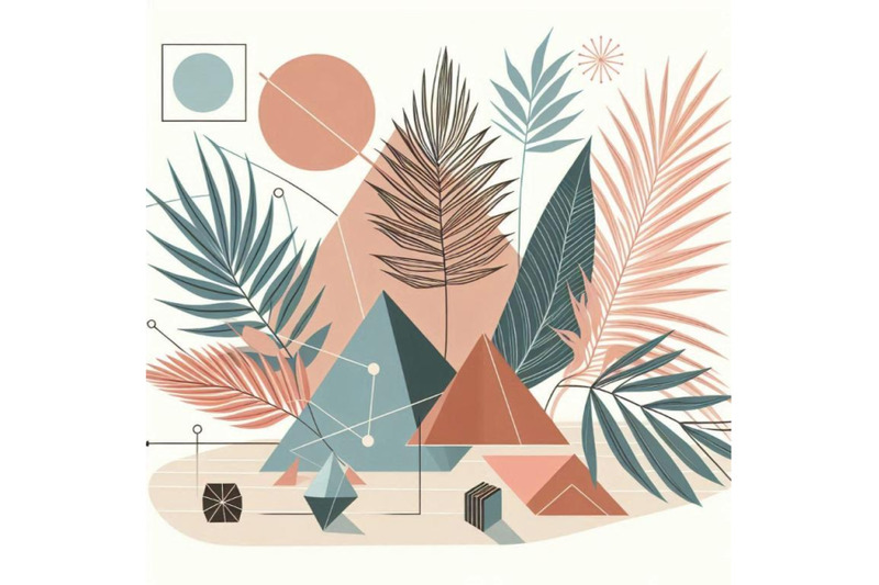 modern-illustration-with-tropical-leaves-geo-elements-f