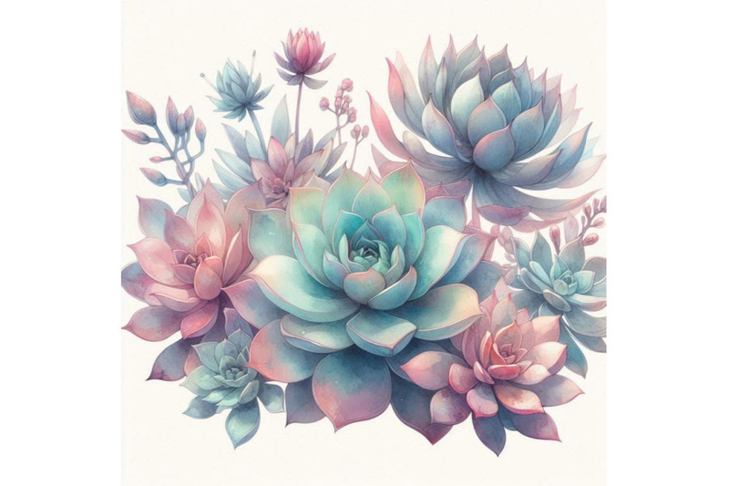 watercolor-succulents