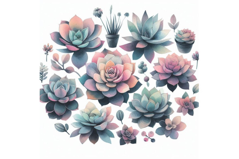 watercolor-succulents