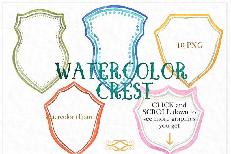 watercolor-crest-clipart