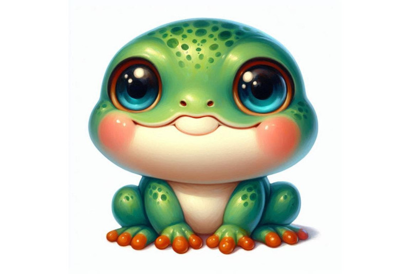 a-cute-little-happy-frog-side-view