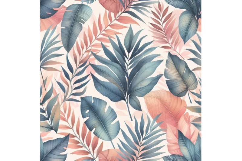 watercolor-tropical-leaves-seamless-pattern