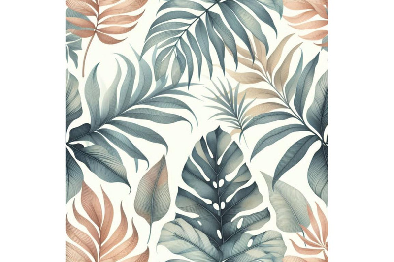 watercolor-tropical-leaves-seamless-pattern