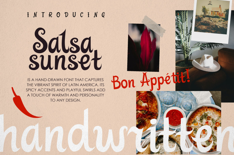 salsa-sunset-handwritten-spicy-font