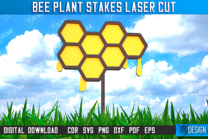 honey-bee-garden-stake-plant-stakes-plant-marker-lawn-stake-cnc