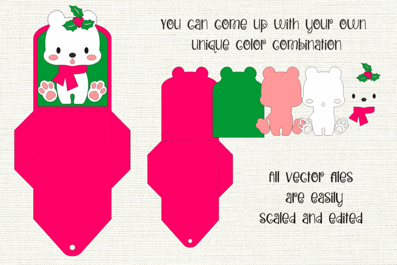 polar-bear-christmas-gift-card-holder-paper-craft-template