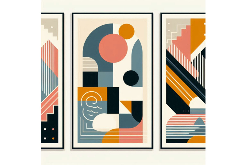 abstract-geometric-poster-in-modern-mid-century-style