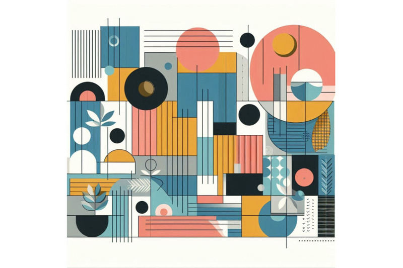 abstract-geometric-poster-in-modern-mid-century-style