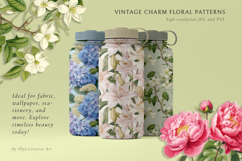 floral-seamless-patterns-cliparts