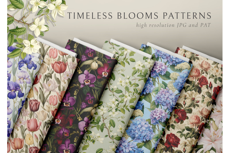 floral-seamless-patterns-cliparts